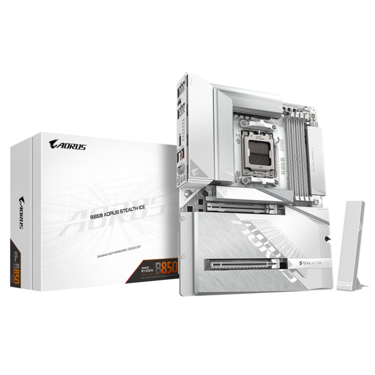 Placa de baza Gigabyte B850 AORUS STEALTH ICE