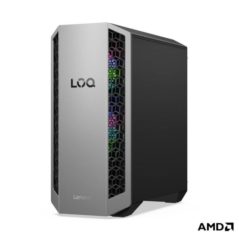 Desktop Gaming Lenovo LOQ Tower 26ADR10 cu procesor AMD AMD Ryzen 7 8745HX pana la 5.1 GHz