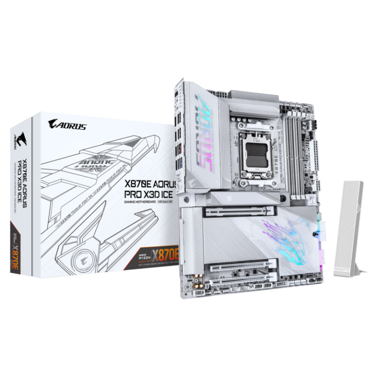 Placa de baza Gigabyte X870E AORUS PRO X3D ICE