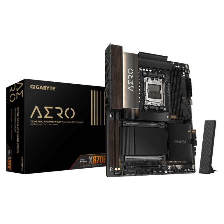 Placa de baza Gigabyte X870E AERO X3D Dark Wood