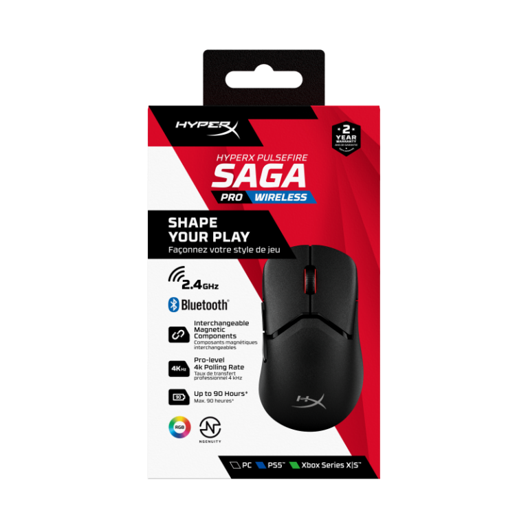 Mouse Gaming Wireless HyperX Pulsefire Saga Pro