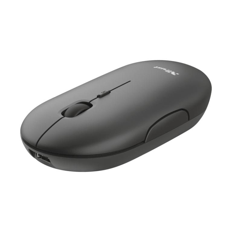 Mouse Wireless Trust Puck Rechargeable Wireless Ultra-Thin Mouse