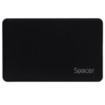 Rack extern HDD/SSD 2.5" Spacer USB-C 3.1 negru - imagine 2