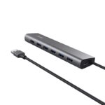 Hub USB TRUST Halyx USB-A, 7 porturi, Gri - imagine 5