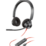Poly Blackwire 3220 Stereo USB-C Headset +USB-C/A Adapter