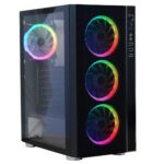 Carcasa SPACER SPCS-GC-RAINBOW, RGB, Mid Tower, Black - imagine 5