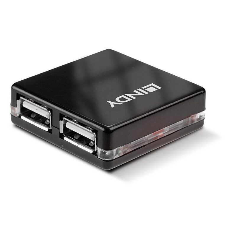 Hub USB LINDY 4 Port USB 2.0 Mini Hub USB-A