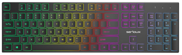 Tastatură office cu iluminare * Mod: USB cu fir * Număr tastă: 104 * Material: ABS * Culoare: Negru * Layout: SUA * Tip interfață: USB * Dimensiune: 438*126*26 mm * Compatibil cu Windows 2000/XP/Vista/Windows7/8/10/Mac