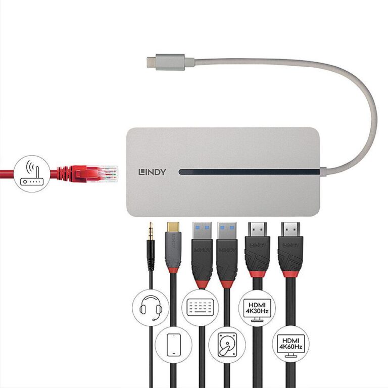 Hub USB LINDY DST-Mx Duo