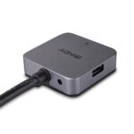 Hub USB LINDY 5m USB 3.0 Hub 4 Ports USB-A, 4 porturi, Gri - imagine 4