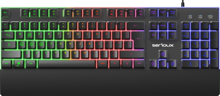 Tastatura gaming cu fir iluminata Serioux Nexor