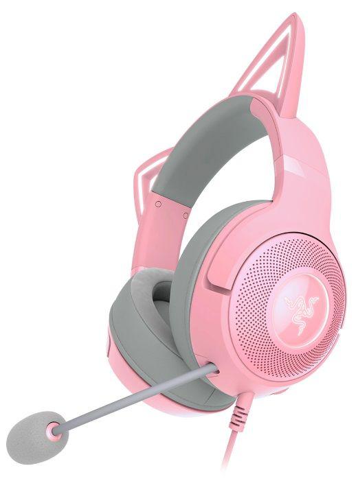 Casti Head-band Razer Kraken Kitty V2 Quartz Edition