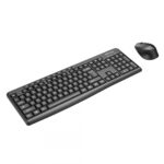 Kit tastatură și mouse wireless 2.4G Tastatură: cu rând independent de taste multimedia * Mod: 2.4G * Număr taste: 104 + 9 taste rapide * Material: ABS * Culoare: Negru * Chipset: Huntersun * Aspect: Orice aspect disponibil * Tip interfață: USB * Dimensiune: 442*152*25mm ; 440g * Baterie: 1*AAA (nu - imagine 3