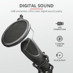 Microfon Trust GXT 232 Mantis, tip Condenser, USB, Noise Reduction - imagine 5